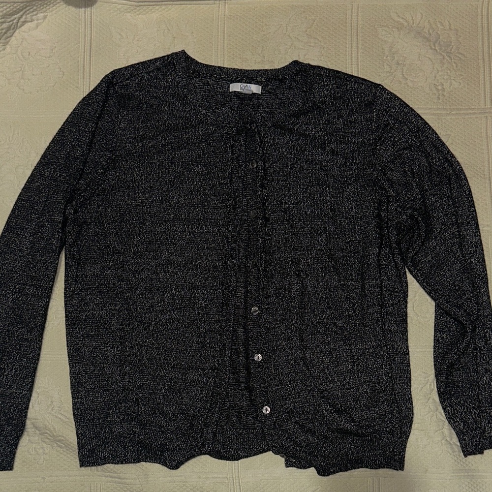Croft & Barrow Black and White Knit Sweater